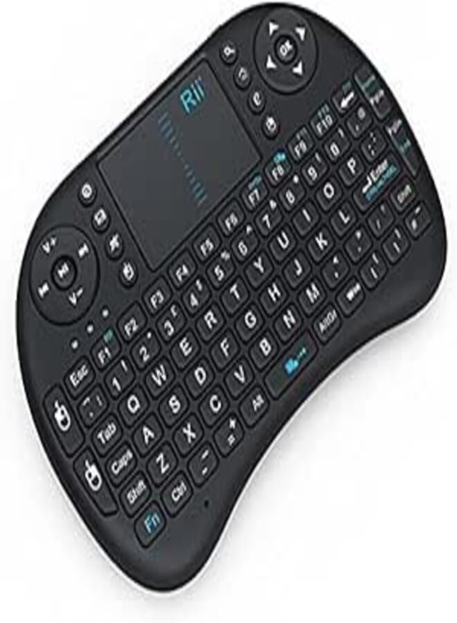 Rii i8 Mini 2.4GHz Wireless Touchpad Keyboard with Mouse for PC, PAD, XBox 360, PS3, Google Android TV Box, HTPC, IPTV (2.4G Black)